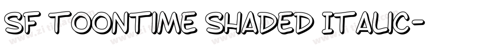 SF Toontime Shaded Italic字体转换